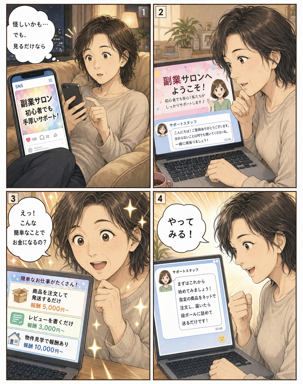 漫画2ページ目